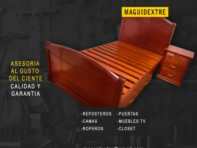 Cama de Madera Mora - Maguidextre